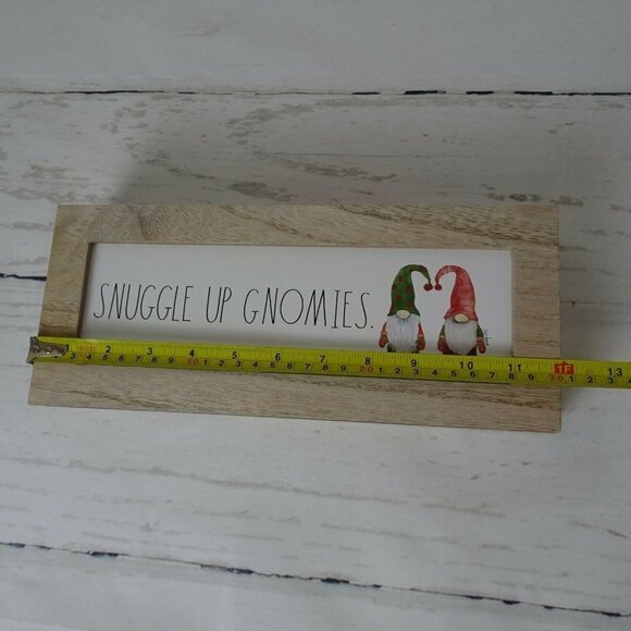 New Rae Dunn Snuggle Up Gnomies Wooden Sign Art Holiday Decor Farmhouse - Picture 10 of 12